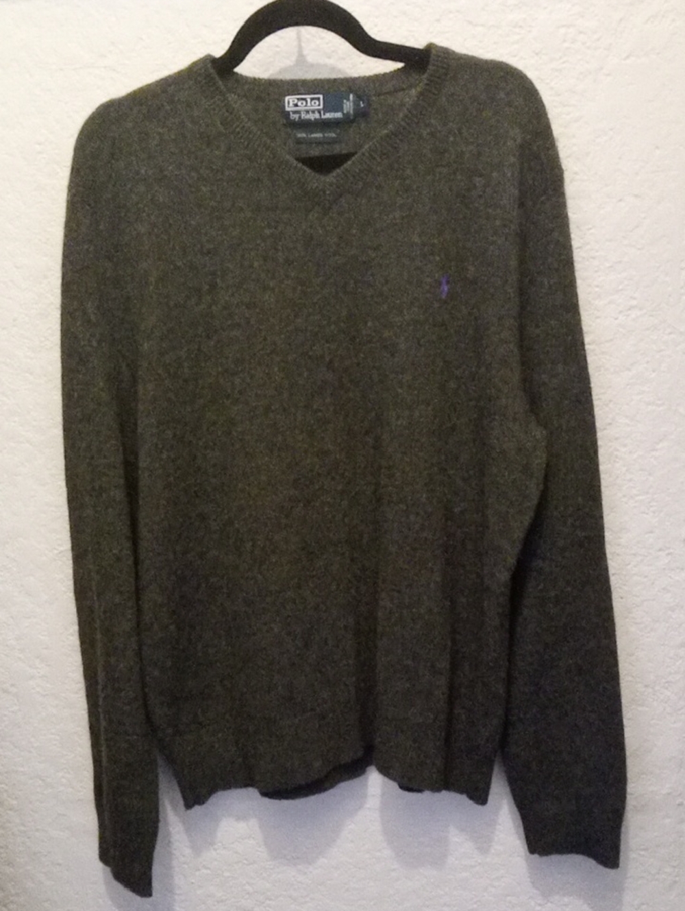 Polo by Ralph Lauren Gray V-Neck Sweater